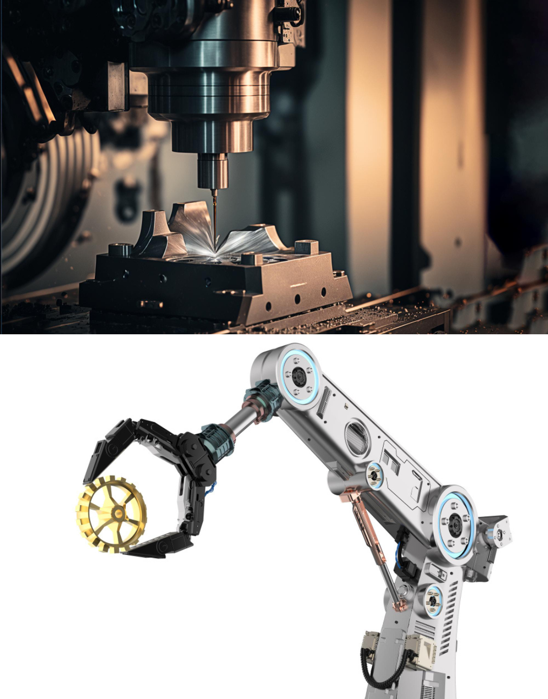 Imagem da área Máquinas CNC e Robôs